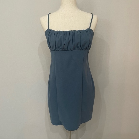 Lulus Rule Breaker Denim Blue Bodycon Mini Dress Size Medium - Picture 6 of 13